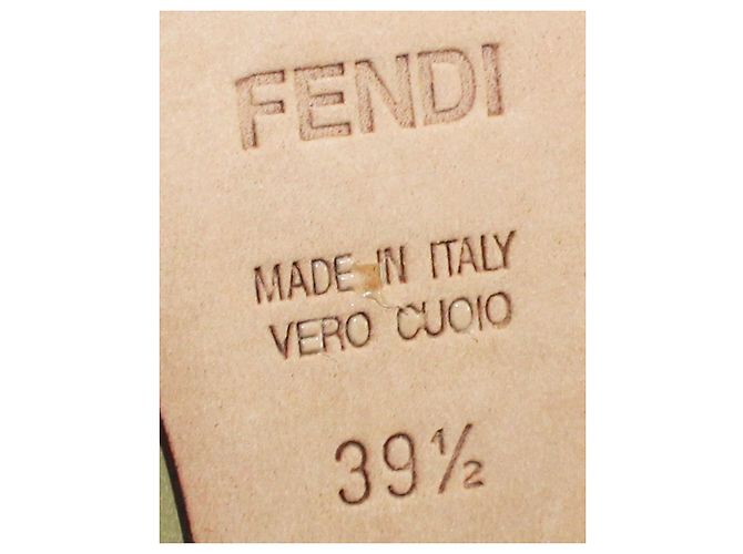 Fendi Sandales compensées dorées métallisées - vue 8