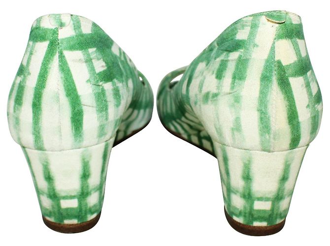 Tsumori Chisato Zeppe con stampa verde - vista 5