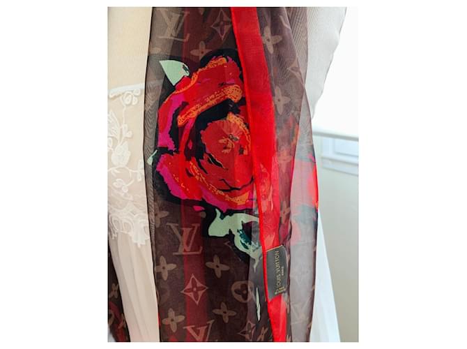 sciarpa, Stola Louis Vuitton x Stephen Sprouse Marrone - vista 5
