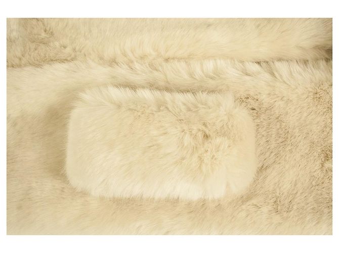 Autre Marque KN Kati Niemi Collection Sciarpa invernale scaldacollo con collo in pelliccia sintetica bianca Bianco - vista 5