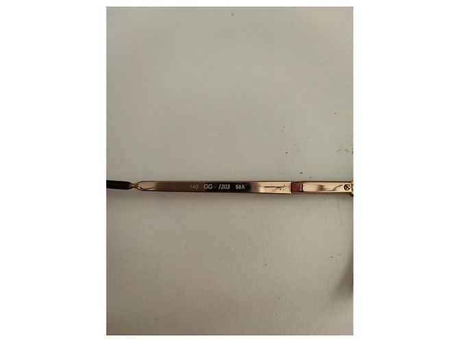 Marmont Occhiali da sole Gucci GG 1203 Oro e Acciaio Gold hardware - vista 4