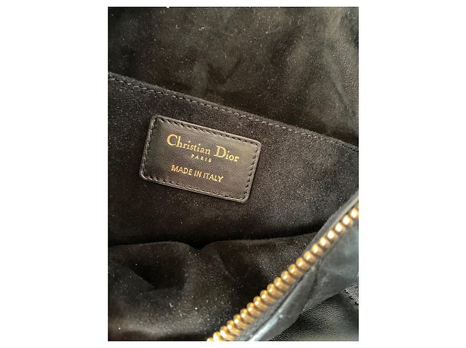 Borsa Hobo Dior Vibe Media Nera in Pelle Nero - vista 11