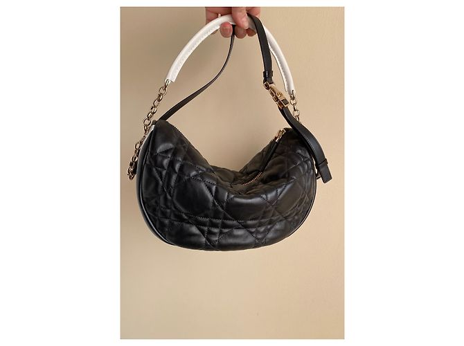 Borsa Hobo Dior Vibe Media Nera in Pelle Nero - vista 14