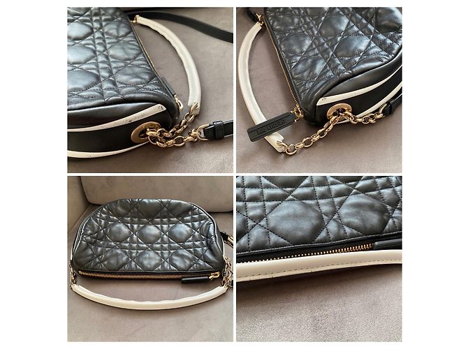 Borsa Hobo Dior Vibe Media Nera in Pelle Nero - vista 15