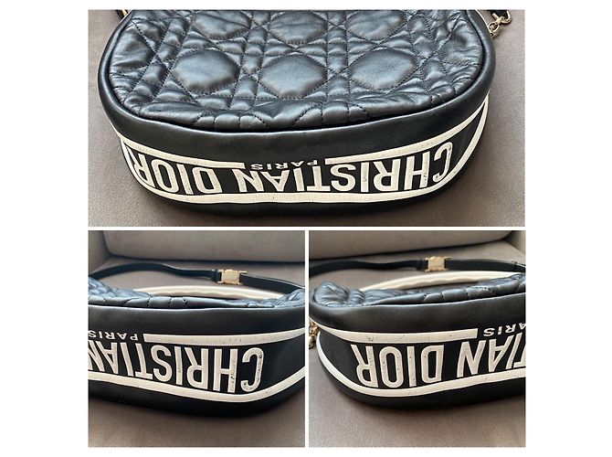 Borsa Hobo Dior Vibe Media Nera in Pelle Nero - vista 16
