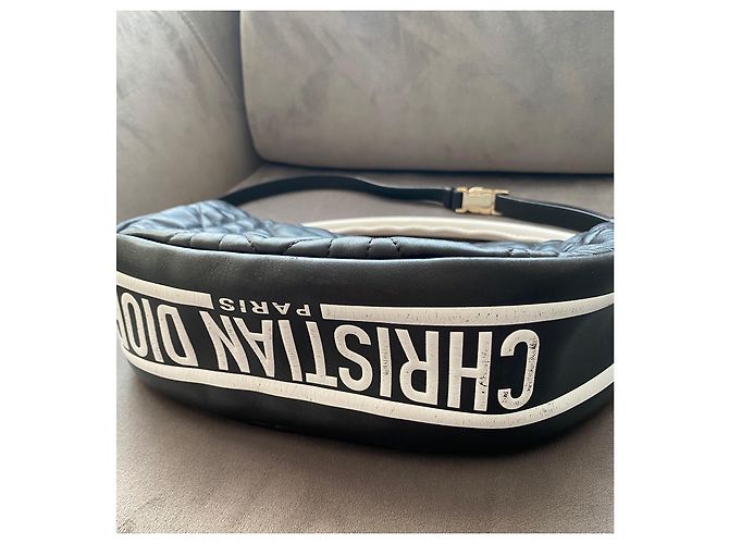 Borsa Hobo Dior Vibe Media Nera in Pelle Nero - vista 4