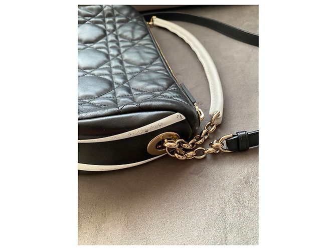 Borsa Hobo Dior Vibe Media Nera in Pelle Nero - vista 6