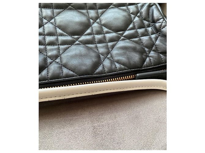 Borsa Hobo Dior Vibe Media Nera in Pelle Nero - vista 8