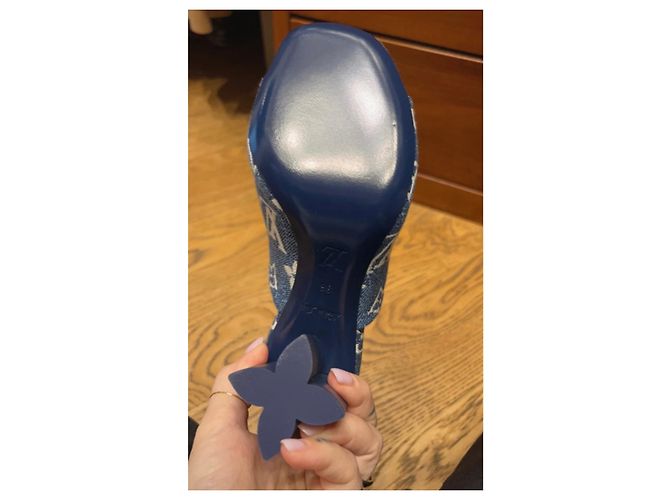 Louis Vuitton Maultiere Marineblau - Ansicht 7