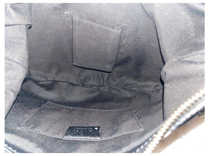 Borsa a tracolla Gucci Hobo tela e pelle nera monogramma GG Nero - vista 6