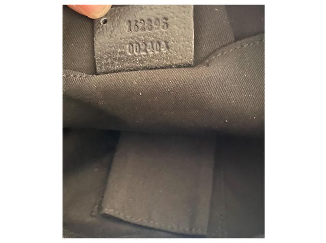 Borsa a tracolla Gucci Hobo tela e pelle nera monogramma GG Nero - vista 8