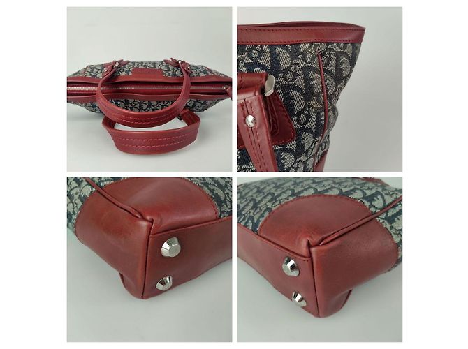 Borsa Christian Dior Trotteur in tela e pelle - vista 5
