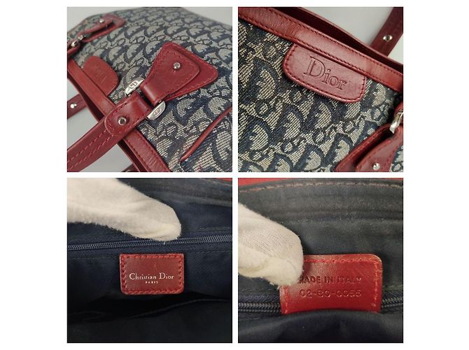 Borsa Christian Dior Trotteur in tela e pelle - vista 7