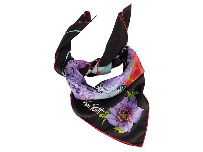 Ken Scott Floral silk scarf 90x90 - view 3