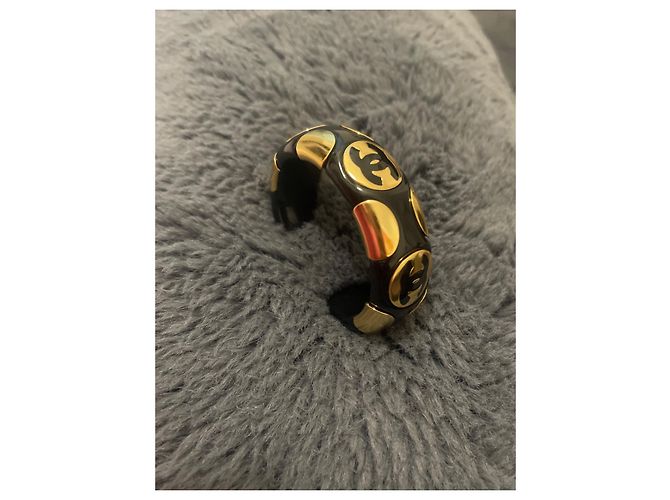 Cambon Chanel Manchette - metallo & resina Nero - vista 2