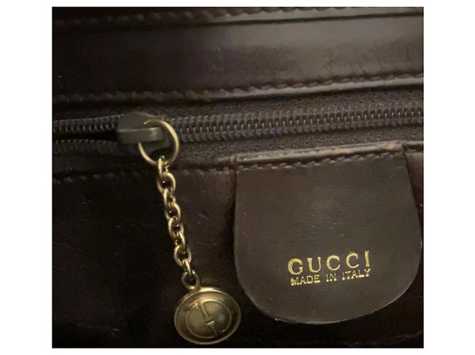 Borsa a mano Gucci Marrone scuro in vernice - vista 5