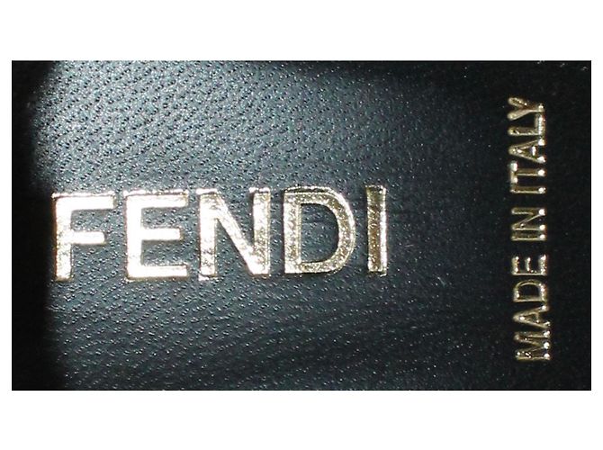 Fendi Sandales compensées noires Vernice - vue 6