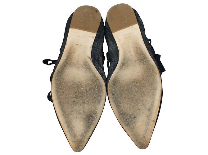 Tomas maier Ballerine a punta in denim - vista 7