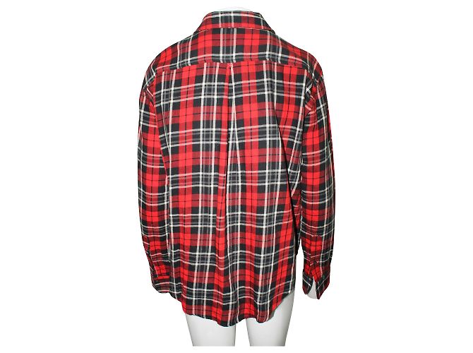 Elizabeth And James Camicia Rossa a Quadri con Abbellimenti - vista 3