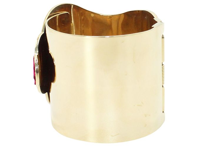 Etro Bracciale in velluto fucsia e oro metallizzato - vista 6