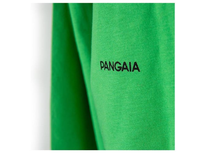 Autre Marque Crop top a manica lunga Pangaia verde in cotone - vista 4