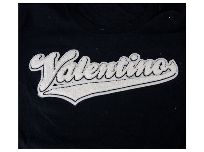 Camiseta Valentino de algodón con logo negro - vista 3