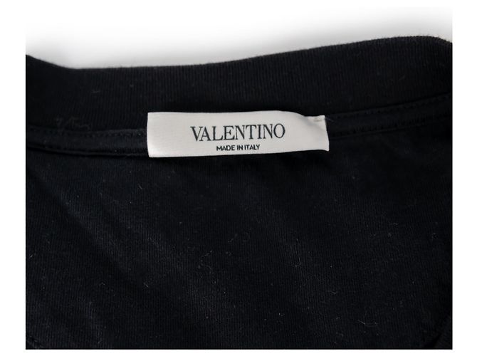 Camiseta Valentino de algodón con logo negro - vista 4
