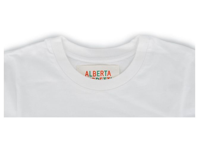 Camiseta Alberta Ferretti Logo Alitalia Blanca Algodón Blanco - vista 4