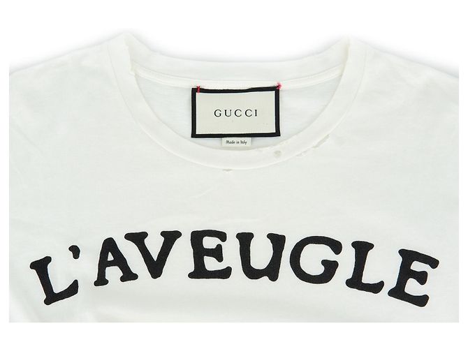 Camiseta Gucci blanca con estampado de algodón Blanco - vista 4