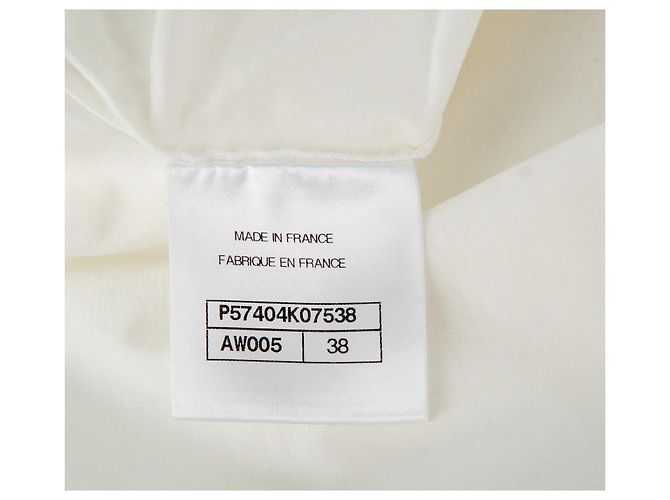 Camiseta Chanel de algodón blanca con estampado de terciopelo Blanco - vista 5