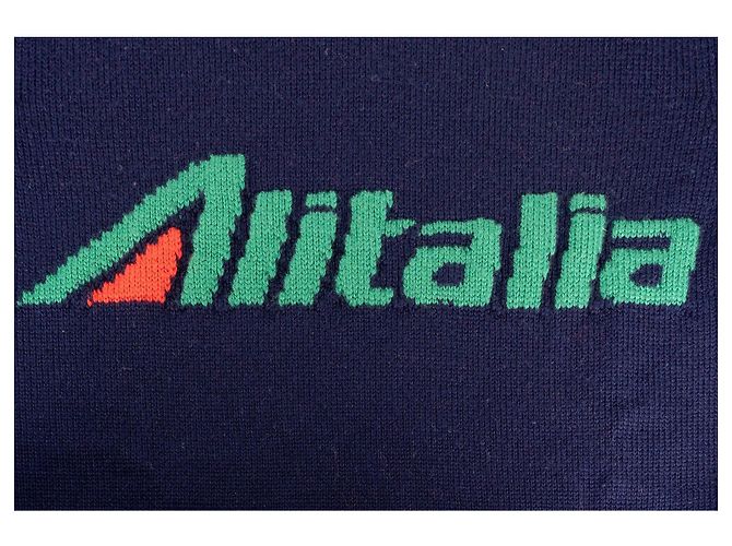Alberta Ferretti Alitalia Wollpullover marineblau - Ansicht 3
