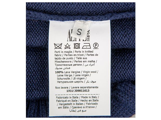 Alberta Ferretti Alitalia Wollpullover marineblau - Ansicht 5