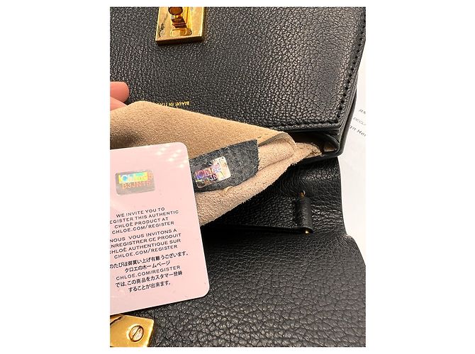 Chloé Drew Lederhandtasche schwarz goldene Beschläge Gold hardware - Ansicht 15