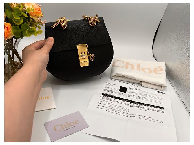 Chloé Drew Lederhandtasche schwarz goldene Beschläge Gold hardware - Ansicht 4