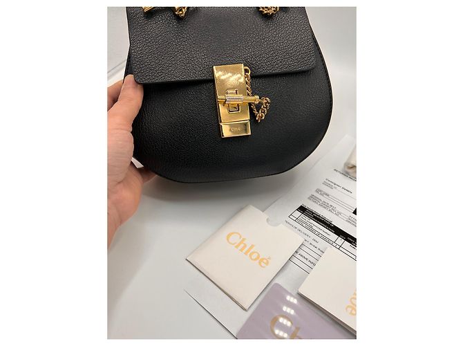 Chloé Drew Lederhandtasche schwarz goldene Beschläge Gold hardware - Ansicht 5