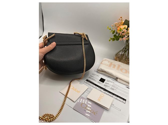 Chloé Drew Lederhandtasche schwarz goldene Beschläge Gold hardware - Ansicht 8