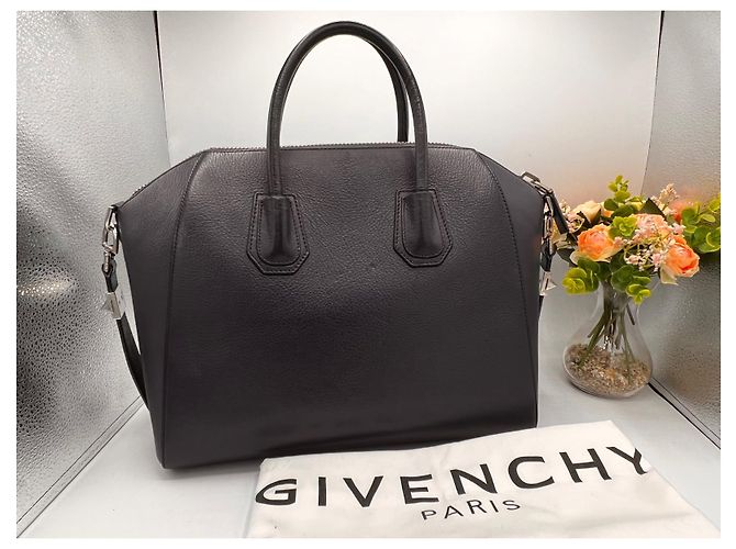 Borsa a mano Givenchy Antigona in pelle blu scuro - vista 10