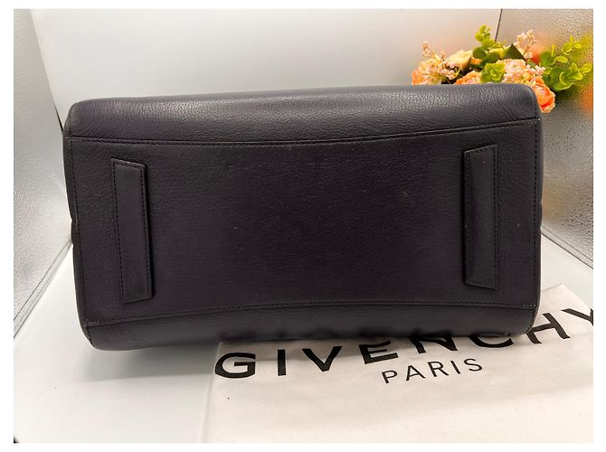 Borsa a mano Givenchy Antigona in pelle blu scuro - vista 9