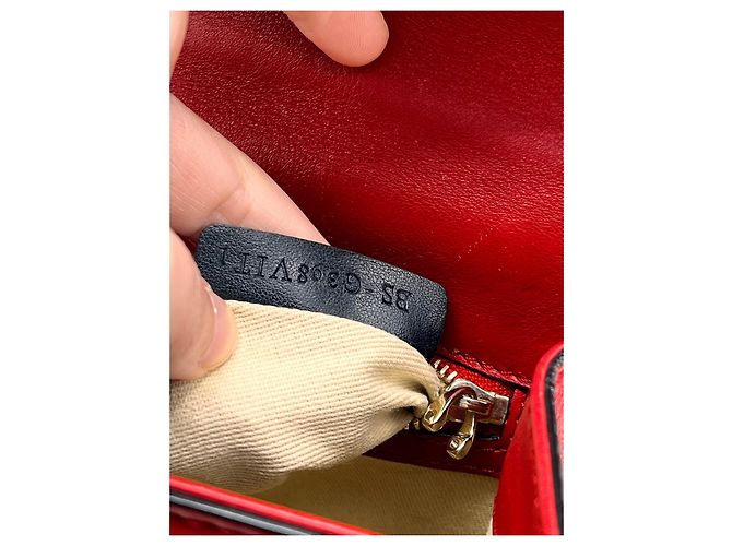 Clutch Valentino Garavani Glam Lock Rossa in Pelle - vista 14