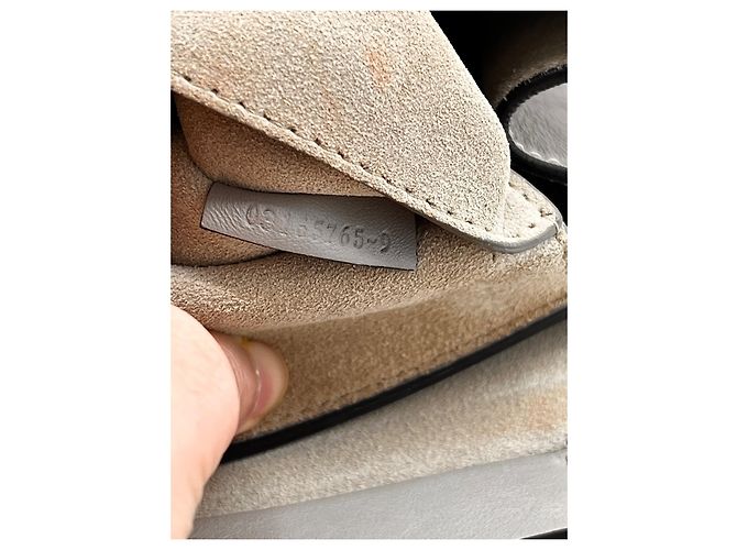 Clutch Chloé Drew in pelle beige - vista 4