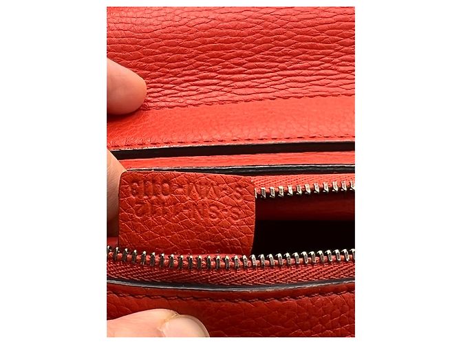 Borsa a mano Céline Trapeze arancione in pelle - vista 10