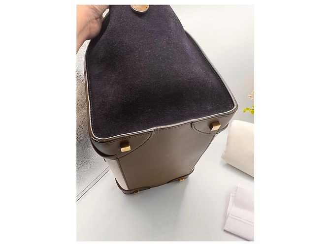 Borsa Céline Luggage Mini Khaki e Blu Scuro in Pelle - vista 10