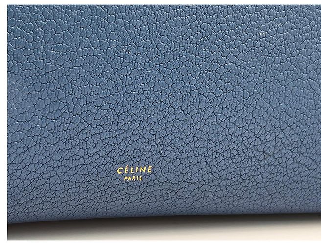 Big Bag Cintura Céline Mini Blu in Pelle e Scamosciata - vista 3