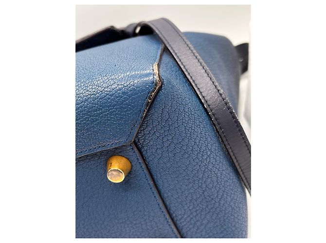 Big Bag Cintura Céline Mini Blu in Pelle e Scamosciata - vista 6