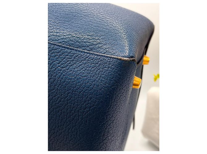 Big Bag Cintura Céline Mini Blu in Pelle e Scamosciata - vista 8