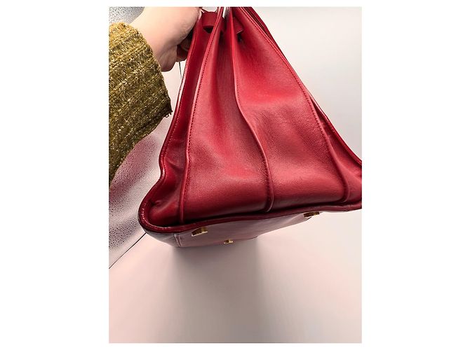 Saint Laurent Sac de Jour Large in pelle rossa Rosso - vista 14