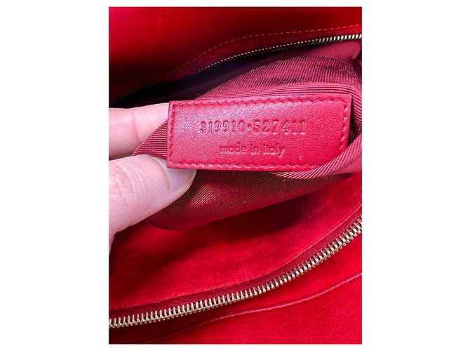 Saint Laurent Sac de Jour Large in pelle rossa Rosso - vista 9