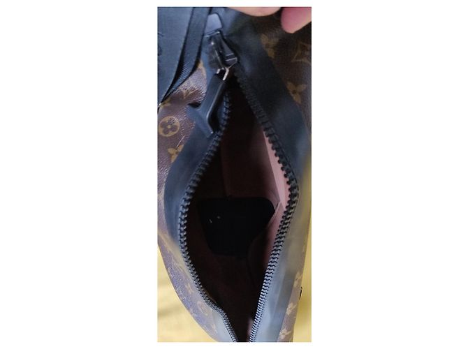 Borsa da viaggio impermeabile Louis Vuitton Monogram Macassar Marrone - vista 11