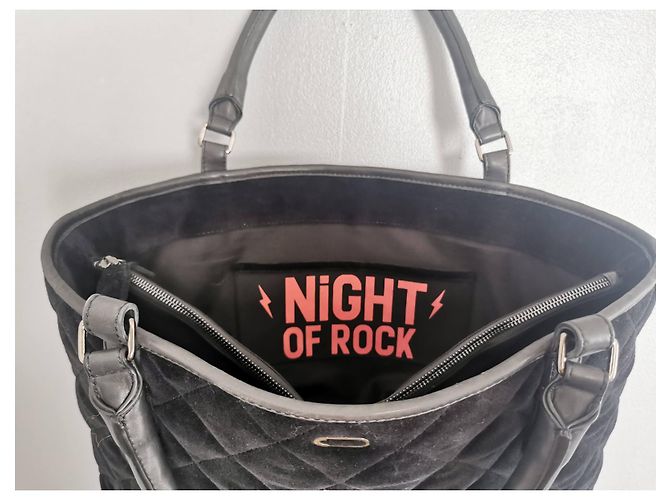 Borsa a tracolla Ikks in pelle e velluto nero - vista 11