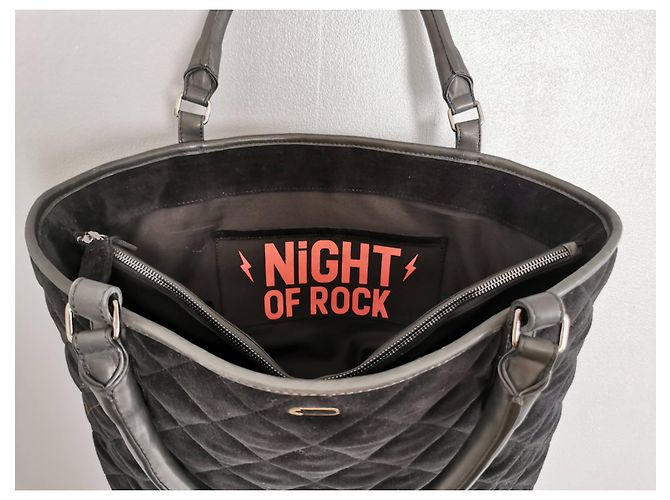 Borsa a tracolla Ikks in pelle e velluto nero - vista 13